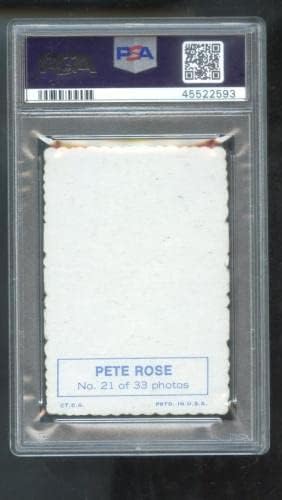 1969 Topps Deckle Edge #21 Бейзболна картичка Пита Роуза Синсинати Редс PSA 4-Ти клас - Бейзболни картички За начинаещи