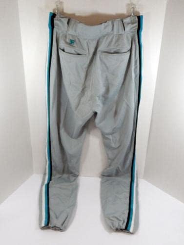 2002 Florida Марлини Alhanza Използвани в играта Сиви Панталони 39 DP32820 - Използваните в играта панталони