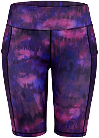 Байкерские шорти HDE за жени – Дамски къси Панталони за Йога от Ликра с Висока Талия за Дамите