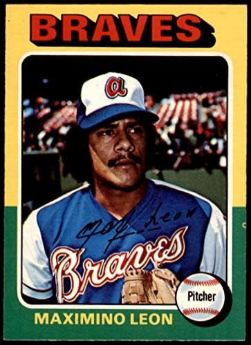 1975 О-Пи-Джи # 442 Максимино Леон Атланта Брейвз (Бейзболна картичка) Ню Йорк/MT Braves