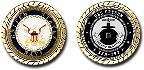 USS Oregon SSN-793 Монета Повикване на подводница на ВМС на САЩ - Официално лицензирани