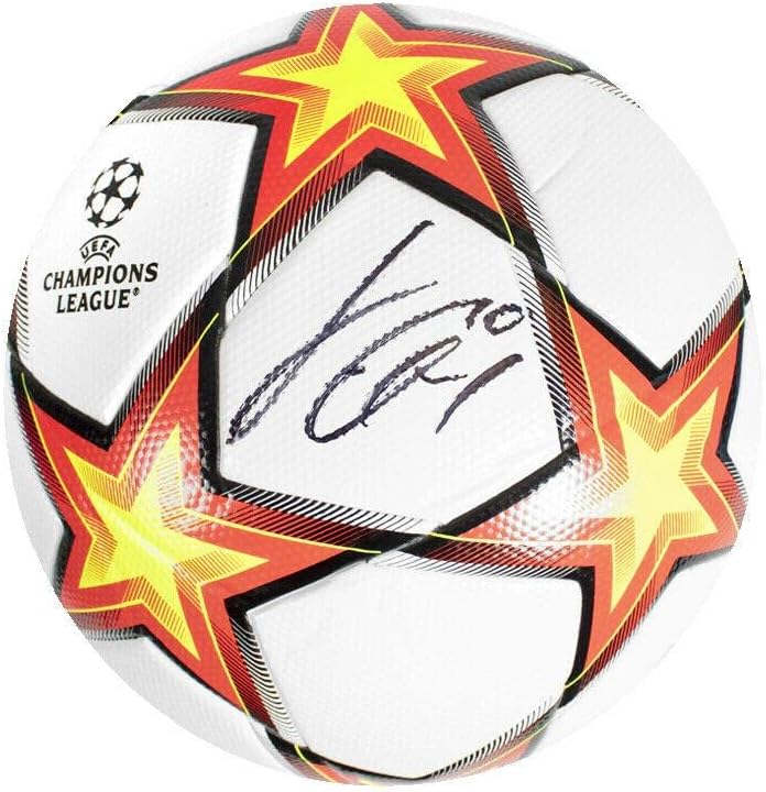 Джак Грилиш Подписа Футболна топка на шампионската Лига на УЕФА - Футболни топки с автографи