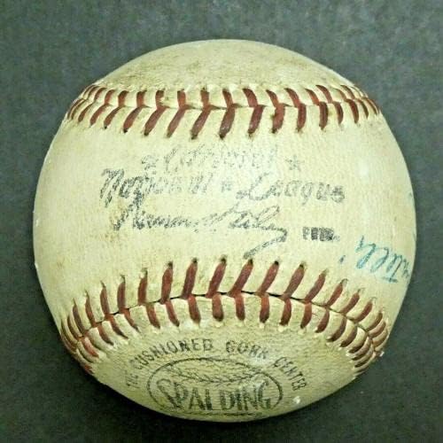 1962 Използван играта 1962 All Star Baseball С автограф на съдия Oig Донателли JSA PSA - Използваните бейзболни