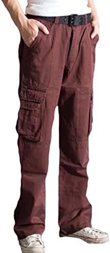 Maiyifu-GJ Мъжки Свободни Улични Панталони-Карго С Множество Джобове, Памучни Военни Саржевые Панталони, Леки