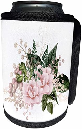 3дРоза Красив розов цвят и изображението на Цвете букет от розово злато. - Опаковки за бутилки-охладители (cc_357008_1)