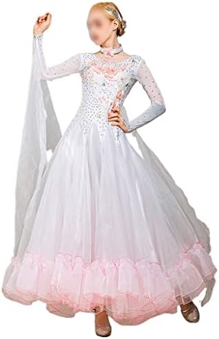 JKUYWX Танцово рокля Женствена Рокля за състезания по танци балната зала Голяма Люлка Танго Валс, Танцови рокли