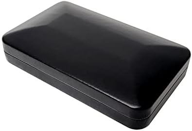 Метална Кутия за колие, Обтянутая изкуствена кожа MOOCA Premium, Ковчег за Колиета, Подарък Кутия За Бижута, Органайзер за Колиета, 4 1/4 W x 7G x 1 5/8В Черен цвят