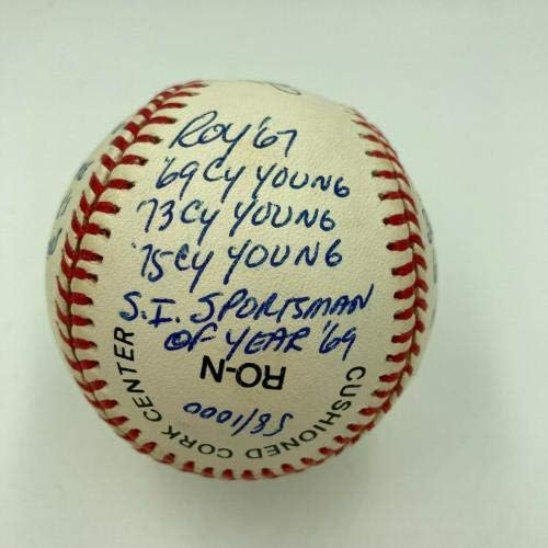 Красив Е Siver Подписа Едро Вписан Кариера STAT По Бейзбол JSA COA - Бейзболни Топки С Автографи