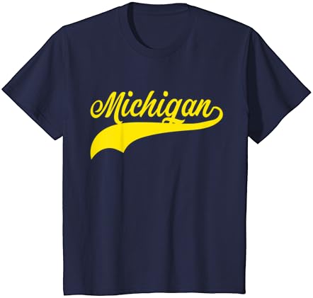 Тениска Michigan MI, USA Реколта в Района стил с Царевичен шрифт
