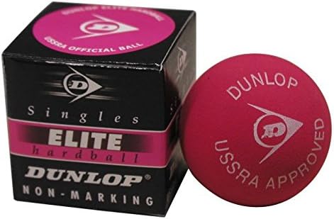 Елитен единния топката Dunlop (Твърд топката) За скуош (1 Топка)