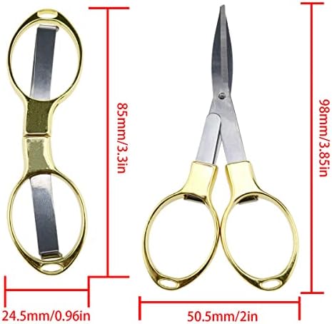 Сгъваеми ножици Haidong от неръждаема стомана, мини-ножица под формата на стъкло, портативни мини-сгъваеми пътни ножици, устойчиви на корозия, сгъваеми ножици и са под?