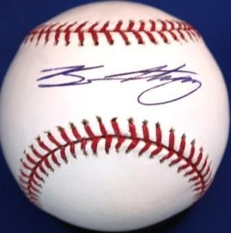 БРАЙЪН МАТУШ С Автограф от Официалния представител на Мейджър лийг Бейзбол - Бейзболни топки с Автографи