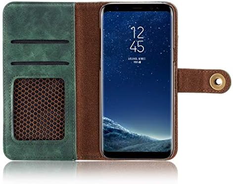 Калъф-чанта за мобилен телефон, ретро магнитен подвижна хоризонтален кожен калъф с панти капак за Galaxy S10,