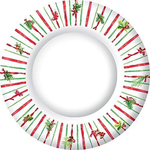 Комплект коледни хартиени чинии и Салфетки - Комплект коледни чинии и салфетки в селски стил Включва Кът чинии