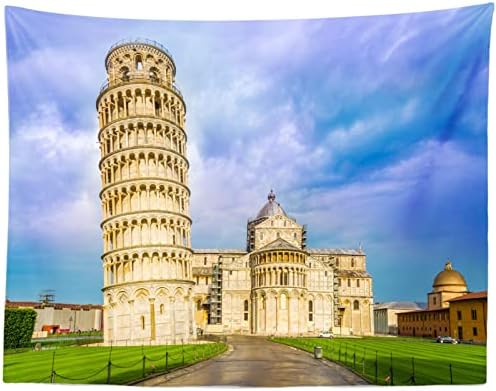 Плат BELECO 9x6 фута, Италиански Забележителност на Фона на кулата, Известната Архитектура, Пизанский катедралата Дуомо и Размер на Чудесата в Италия, Фон за снимки, Дек