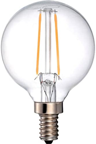 MRDENG Led лампи, с регулируема яркост, 40 Ваттные Сменяеми лампи-Свещници, G16.5/G50 3,5 W (40-Ватов Еквивалент), Энергосберегающая led лампа, жак E12, Топло бяла Глобусная крушка (270