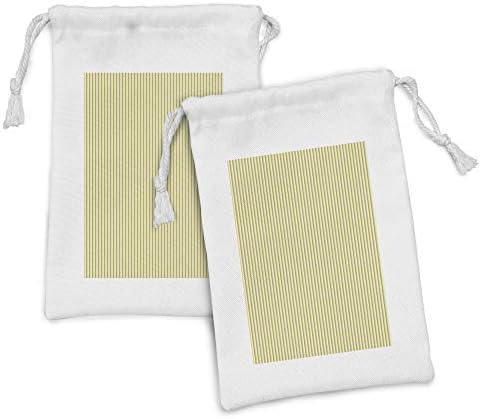 Комплект от 2 Чанти от сива и жълта тъкан Ambesonne, Модерен начин в стила на Циркова палатка в Винтажную ретро-бар, Малка Чанта на съвсем малък за тоалетни принадлежност
