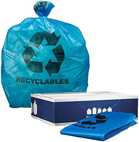 Торби за рециклиране Plasticplace обем 12-16 литра │ 1,2 mils │ Сини втулки за боклук резервоарите за течно