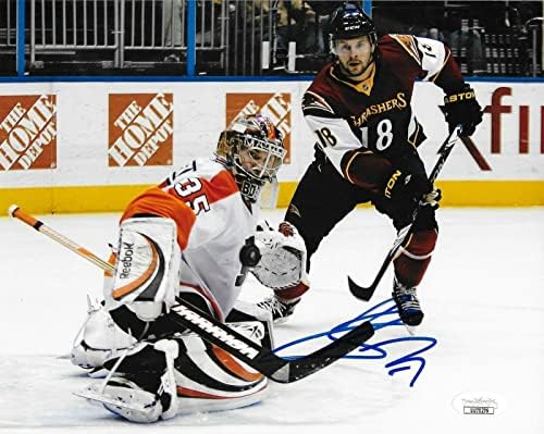 Сергей Бобровский подписа снимка Филаделфия Флайърс 8x10 с автограф 2 JSA - Снимки на НХЛ с автограф