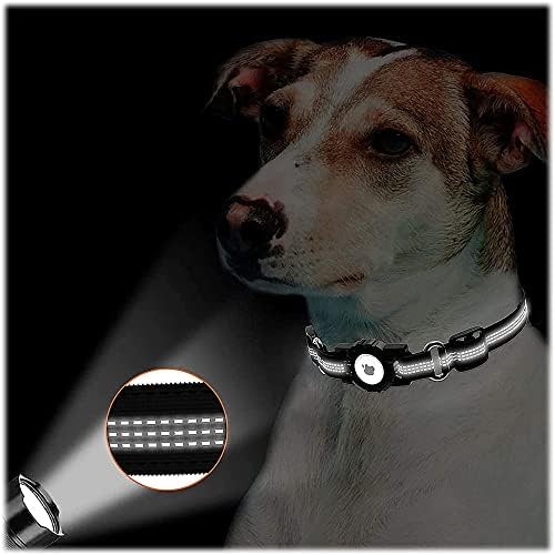 Калъф за носене с регулируема найлонови ошейником SaharaCase за Apple AirTag (Средни кучета) [устойчив на удари