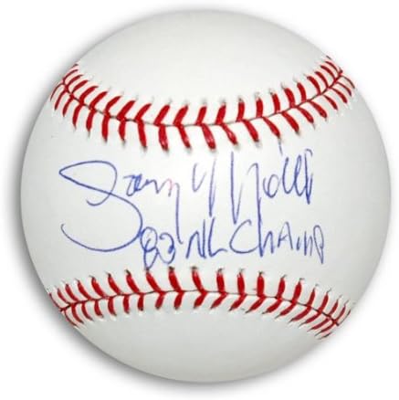 Бейзболен клуб MLB с автограф Гари Мэтьюза и надпис 83 шампион на ХОЛАНДИЯ С автограф - Бейзболни топки с автографи