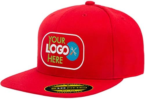 Персонални шапчица Flexfit 210. Изработена по поръчка шапка с логото на марката. Бродирани. Вграден Плосък Сметка