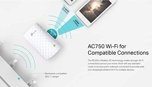 Удължител обхвата на Wi-Fi TP-Link AC750 |До 750 Mbps / двойна лента удължител Wi-Fi, ретранслатор, Усилвател