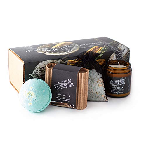 Hemlock Park Artisanal Spa Collection | Аптека Свещ, Сапун с масло от шеа, Бомбочка За Вана, Минерална Сол за