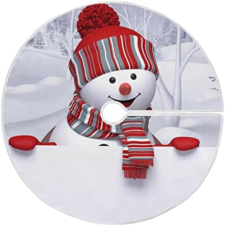 Декорация на Поли Коледна Елха ALAZA, Украса Малка Мини Поли на коледната Елха 35,4 Инча с Забавен Снеговиком,