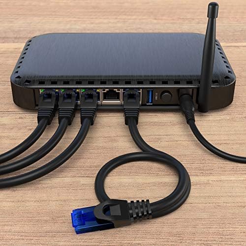 Ethernet кабел – 100 фута – Интернет, свързващите и мрежов кабел със защита от прекъсвания за максимална скорост на Интернет в САЩ (идеален за игри / Мрежи / локални мрежи