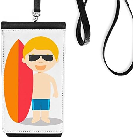 Голи Сърфиране Австралия Карикатура Телефон В Чантата Си Чантата Виси Мобилен Калъф Черен Джоба