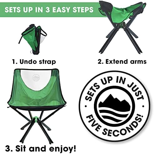 Преносимо столче ПОСТЪПВАЩ Camping Chairs - Малък Сгъваем портативен стол, който можете да използвате навсякъде
