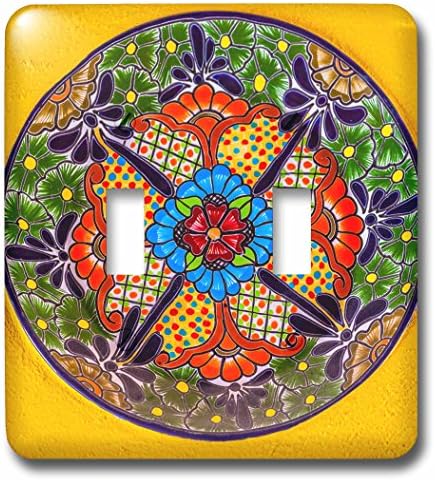 3dRose lsp_278313_2 Цветни Модели Ръчно изработени Керамични чиния, Гуанахуато, Мексико Превключвател, Смесен