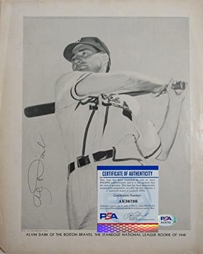Алвин Darke С автограф 9x11 Бейзбол Списание Поставяне на Снимка от ню ЙОРК Джайънтс PSA / ДНК - Списания MLB