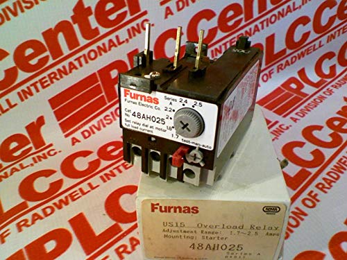 FURNAS ELECTRIC CO 48AH025 1,7-2,5 Ампера, Выдерживающий Ток 5000 Усилвател, Реле, Реле за претоварване, 220-240/380-415/500