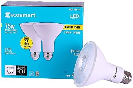 EcoSmart 75W Ярко-Бял led Прожектор за PAR30 с регулируема яркост Bulb2-Pack 1001653667