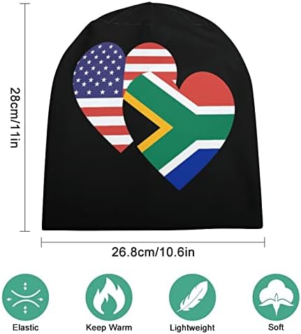 Южно-Африканска Република, Американски Флаг, Шапчица-Бини, Мека Топла Шапка-Пуловер с Черепа, Шапка за Сън Унисекс