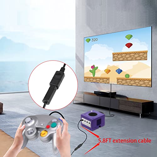 Удлинительный кабел на контролера JoFong Wii NGC за Wii/Gamecube Щепсела и да Играе Кабелна Гейм Контролер Геймпад