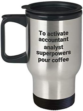 Чаша За Пътуване Счетоводител-Аналитик - Забавно Саркастическая Термоизолированная Кафеена Чаша Superpower От