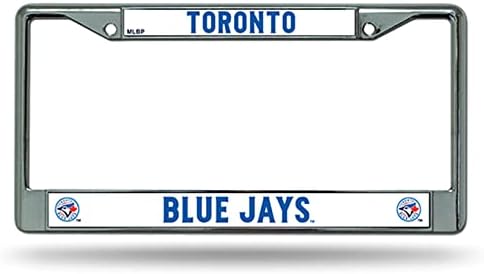 Торонто Блу Джейс Нов Дизайн На Лого Метална Хромирана Регистрационен Номер, Етикет Рамка Корица Бейзбол
