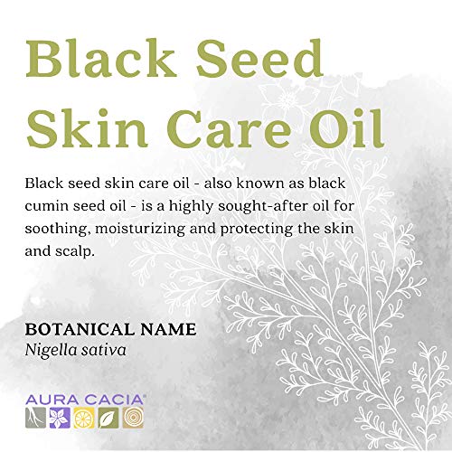 Масло за грижа за кожата Aura Cacia Black Seed | GC / MS Тестван за чистота | 118 мл (4 ет. унция)
