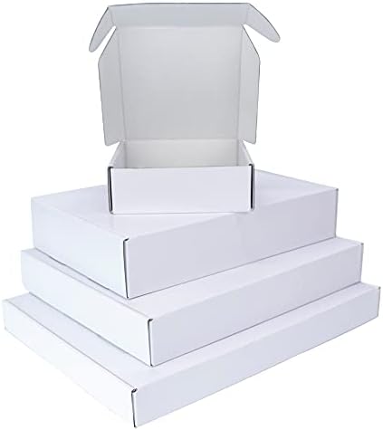 SHUKELE LPHZ914 10шт Бяла подарък кутия 3-Слойная на Дървесина скоростна Фестивален подарък за Сватба картонени подаръци (Размер на ваучър за подарък на пакета: 10шт, размер