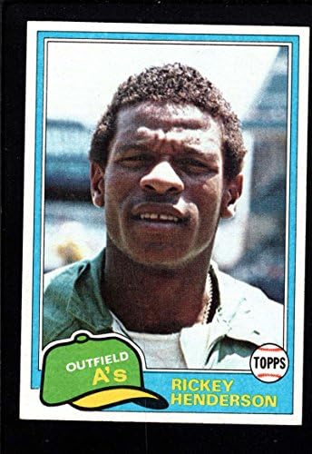 1981 Topps 261 Рики Хендерсън , Ню Йорк , в близост до бейзболен клуб Mint Oakland Athletics
