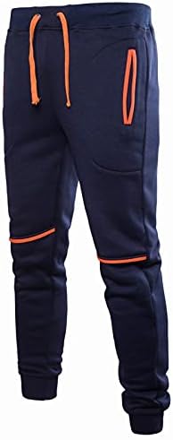 Мъжки Панталони Спортни Панталони за Бодибилдинг с Цветни Блокчета, Спортни Панталони За Джогинг в Контрастен