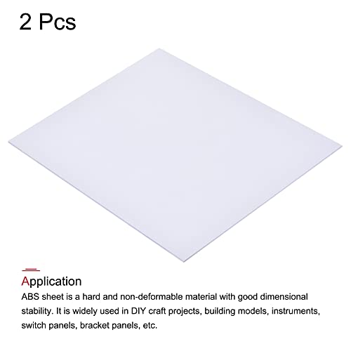 MECCANIXITY Бял лист ABS-пластмаса 10x8x0,04 инча за Сглобяване на Модели, занаяти собствените си ръце, Панел,