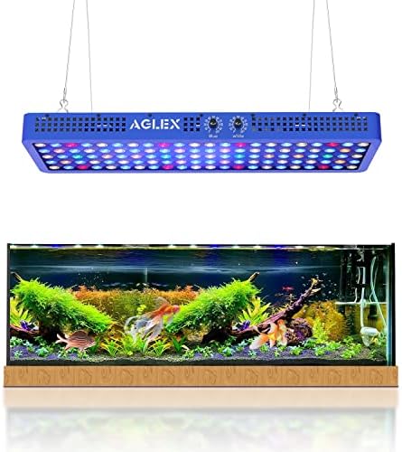 AGLEX led Аквариумный лампа с Двойни канали 330 W Пълен Спектър за Кораловите Рифове, Аквариум за Морски Риби,
