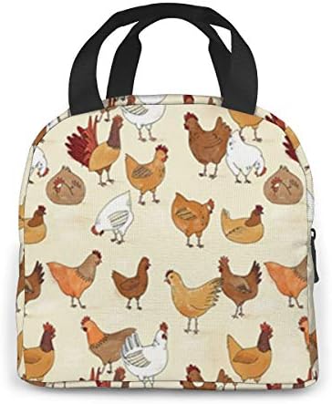 голям чанта за обяд с потомство си пилета за Жени, Момичета, Деца, Изолирано чанта за Пикник, Термосумка-Хладилник,