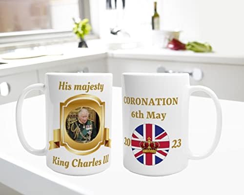 Коронационная чаша Astrocus King Charles 2023 - Подарък на крал Чарлз - Коронационная чаша на крал Чарлз - Чаша за крал на Англия - Чаша крал Чарлз III идеално за празници, подаръци