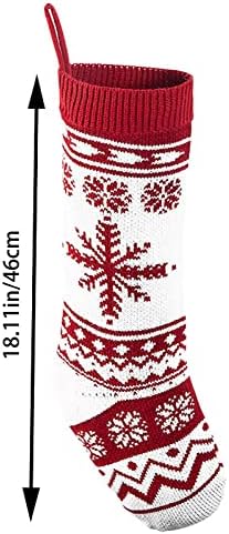 Комплект коледна украса на 12 дни на Коледа, 2 бр., Коледни Чорапи, Големи Коледни Чорапи, Украса, Дядо коледа,