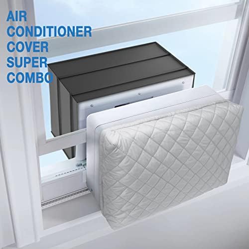 HOXHA 2 Комплекта Калъфи за прозорец климатик, Комплект калъфи за вътрешно и външно климатици, Пыленепроницаемые